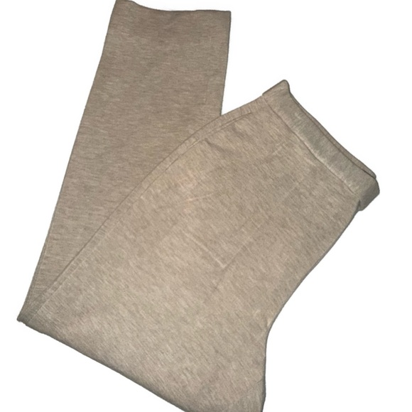 Theory Heathered Khaki Pull-On Pants Size L Elastic Waist Pockets 27.5 - Picture 7 of 12